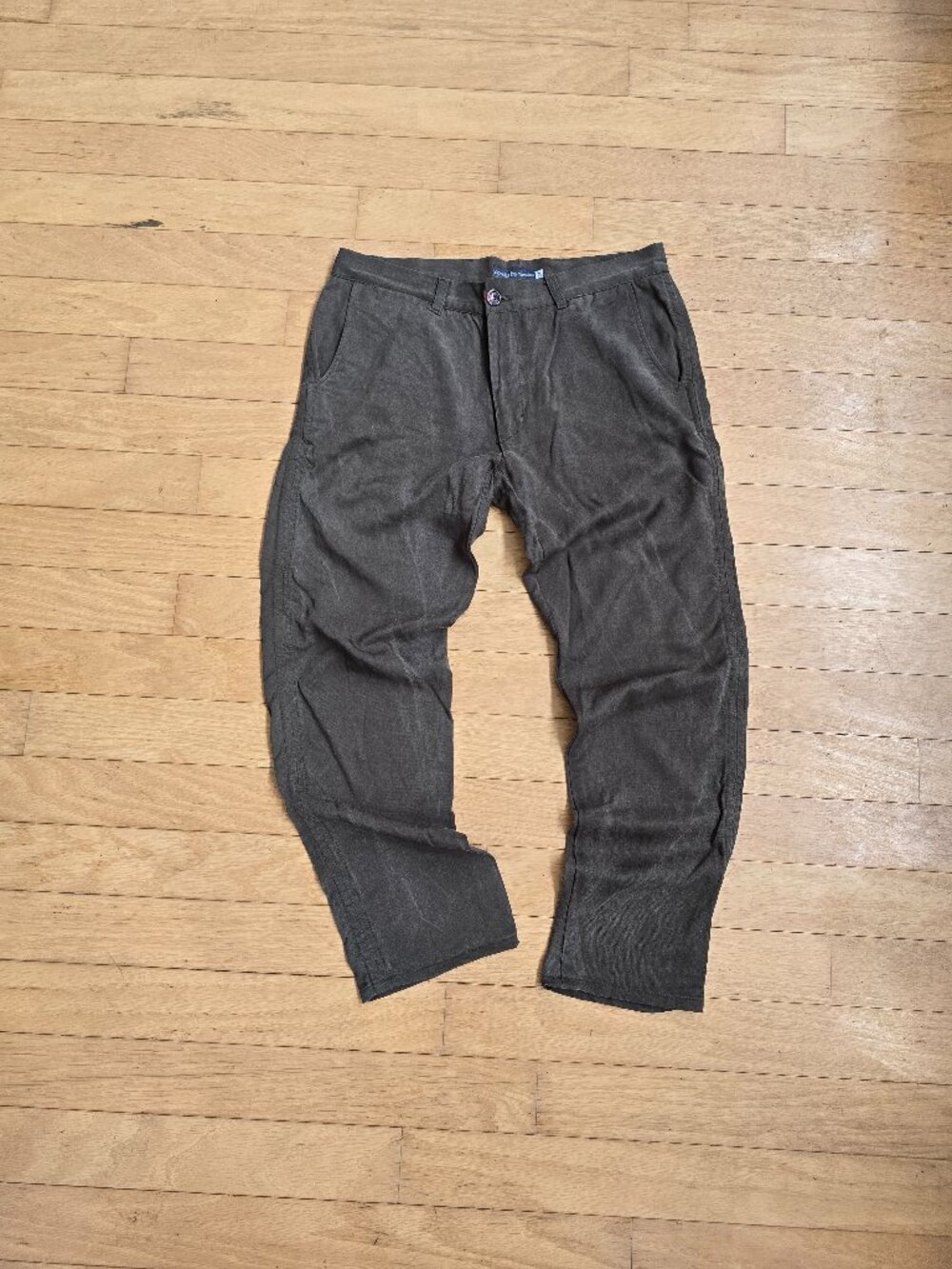 Epaulet Los Angeles | charcoal gray straight leg chino trousers | MENS 34'